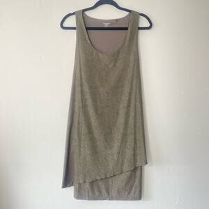 Toad & Co Dress Womens Green Asymmetrical Geometric Sleeveless size small